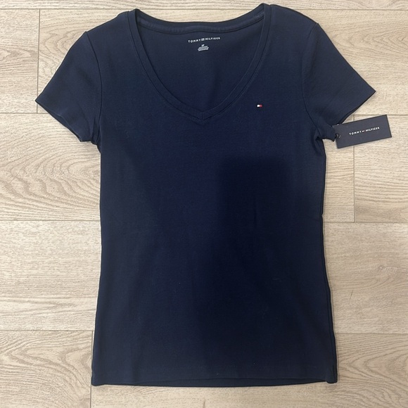 Navy V-neck T-shirt - Picture 3 of 7